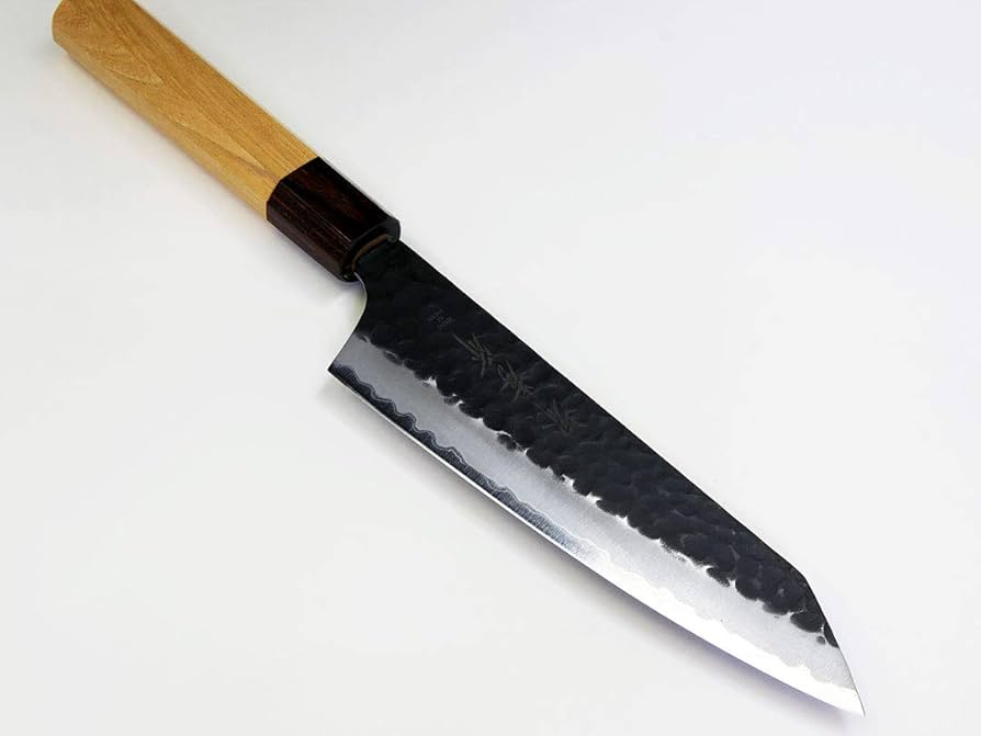 Amazon | 堺孝行 青紙スーパー 黒鎚目 剣型三徳包丁160～Aogami